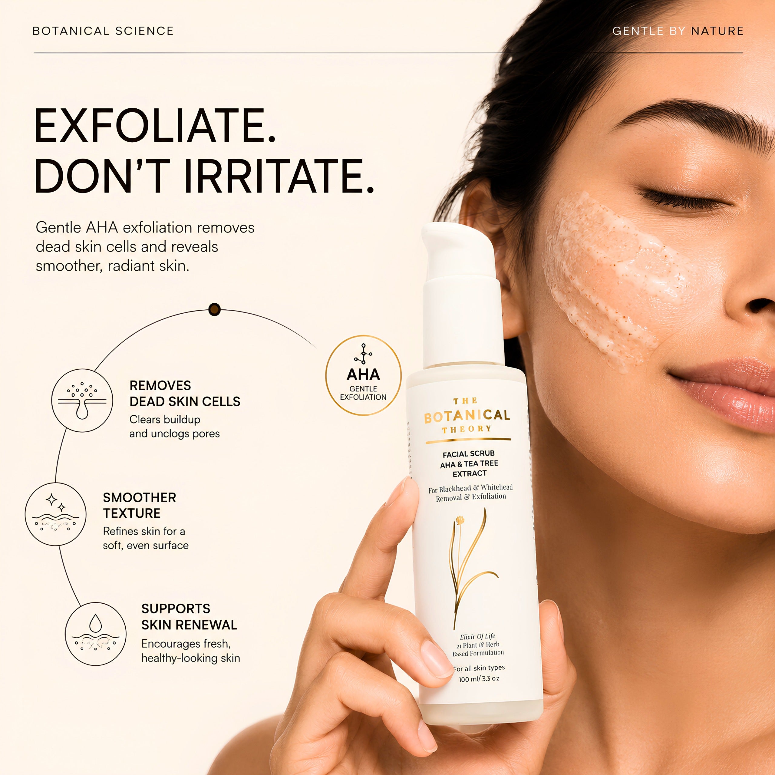 Facial Scrub AHA &  Tea Tree Extract