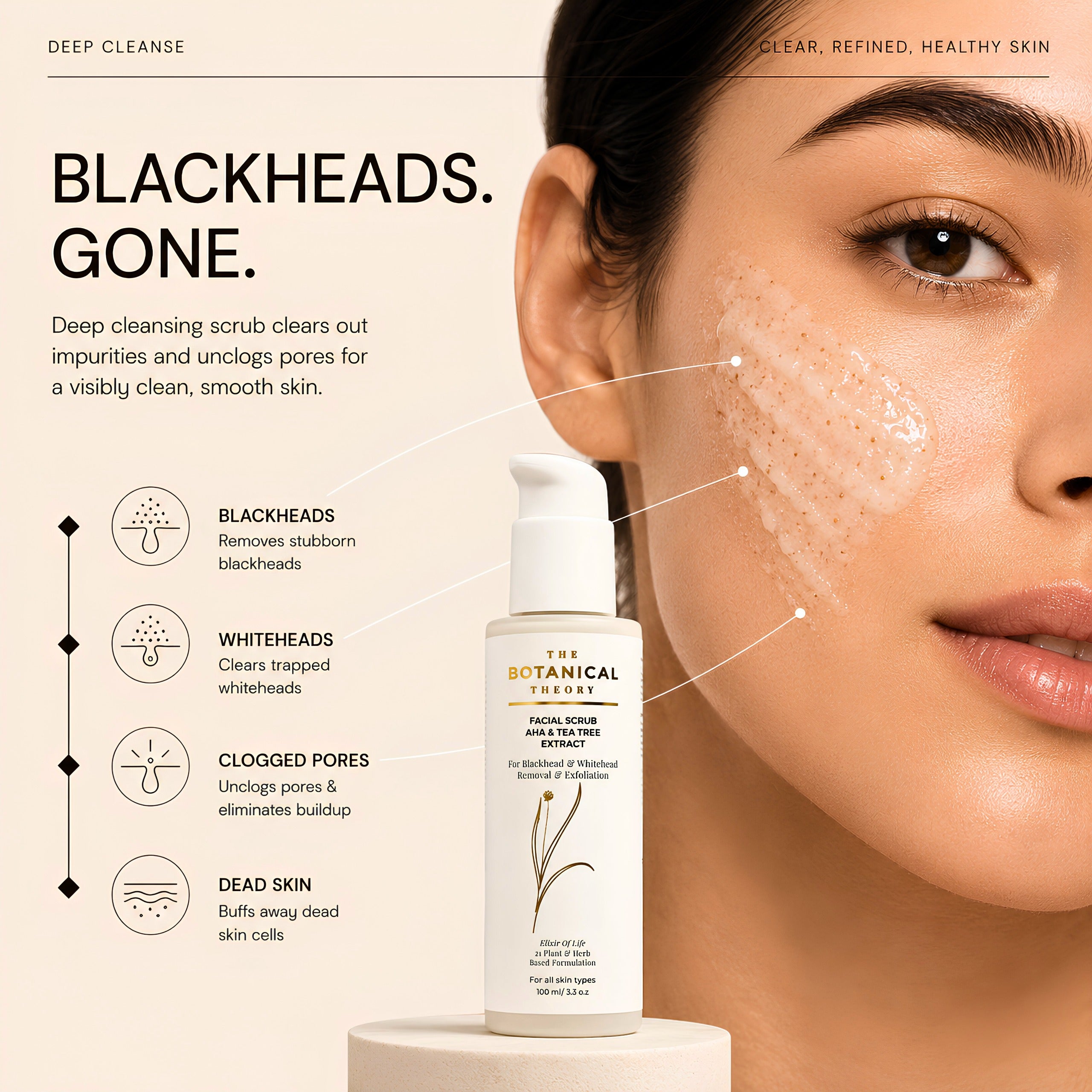 Facial Scrub AHA &  Tea Tree Extract