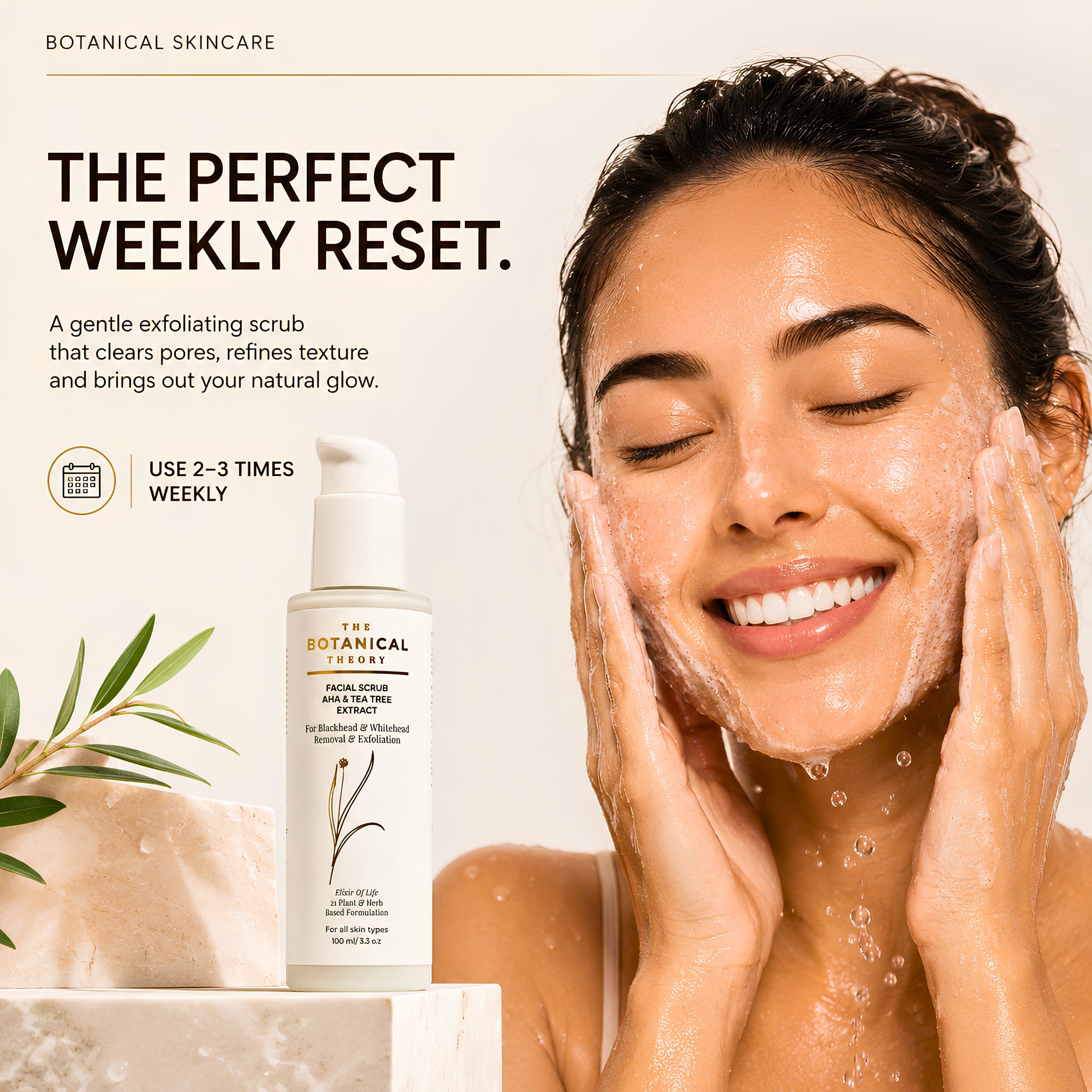 Facial Scrub AHA &  Tea Tree Extract